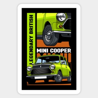 Retro Cooper British Car Sticker